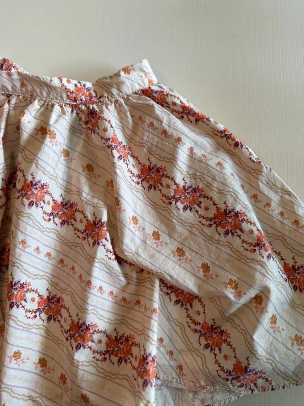 Free People Gaia Printed Cotton Mini Skirt in Ivory Combo